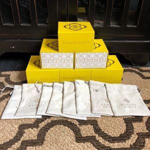 7 Kendra Scott Magnetic Closing Boxes w/ Dust Bags